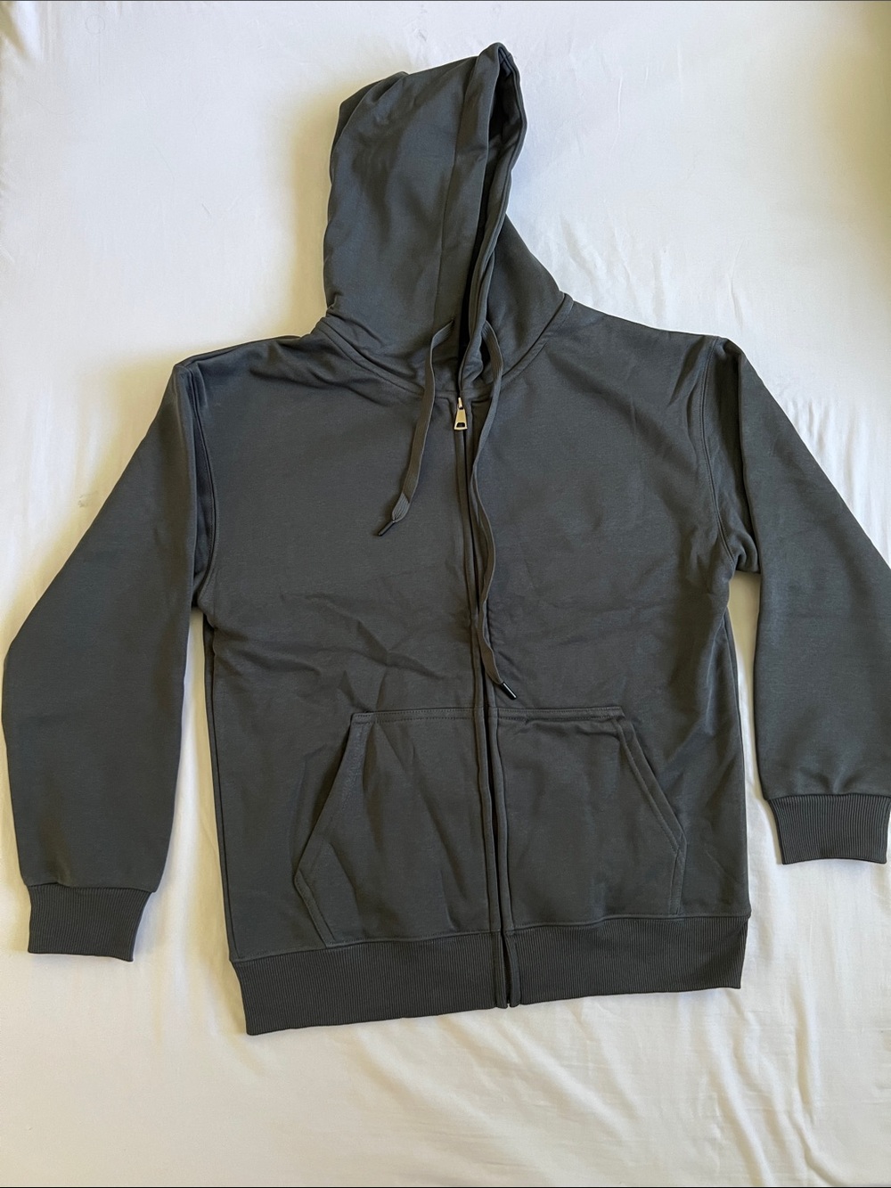 Men's Charcoal Full-Zip Hooded Sweatshirt